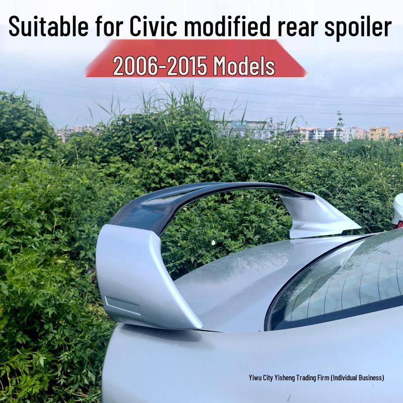 Civic FD2 High Roof Tail Wing Spoiler (2006-2015) - Drilled Installation