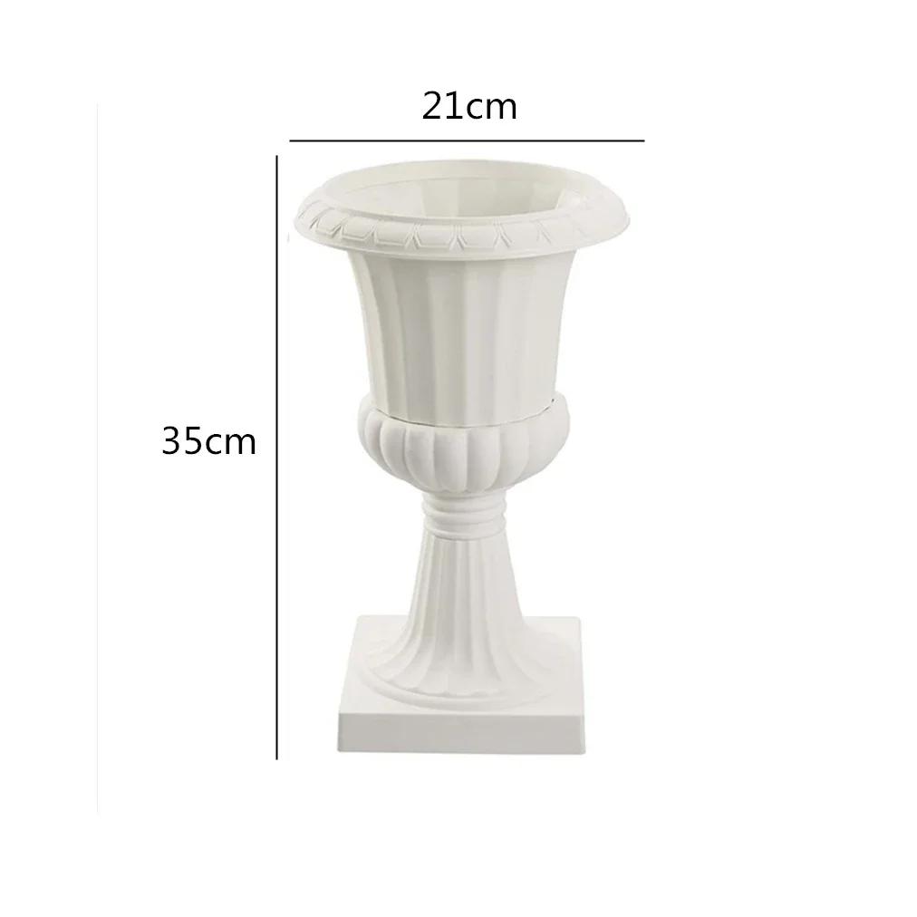 Black White Plastic Vase Wedding Stage Large Vase Decoration Home Furnishings Garden Balcony Courtyard Flower Pot Ornaments