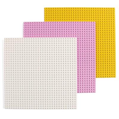 Classic Compatible 32x32 Dot Baseplate Block Plate Double-Sided (Pink, Yellow, White)