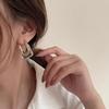 Retro Hong Kong Geometric Resin Ear Clips: Stylish, Versatile Earrings for Women