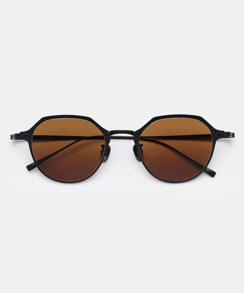 Maeteupeojeu Mp-09 Titanium Brown Sunglass Black