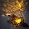 Antique Iron Art Solar Garden Lights: Moon & Sun Design Landscape Spotlight