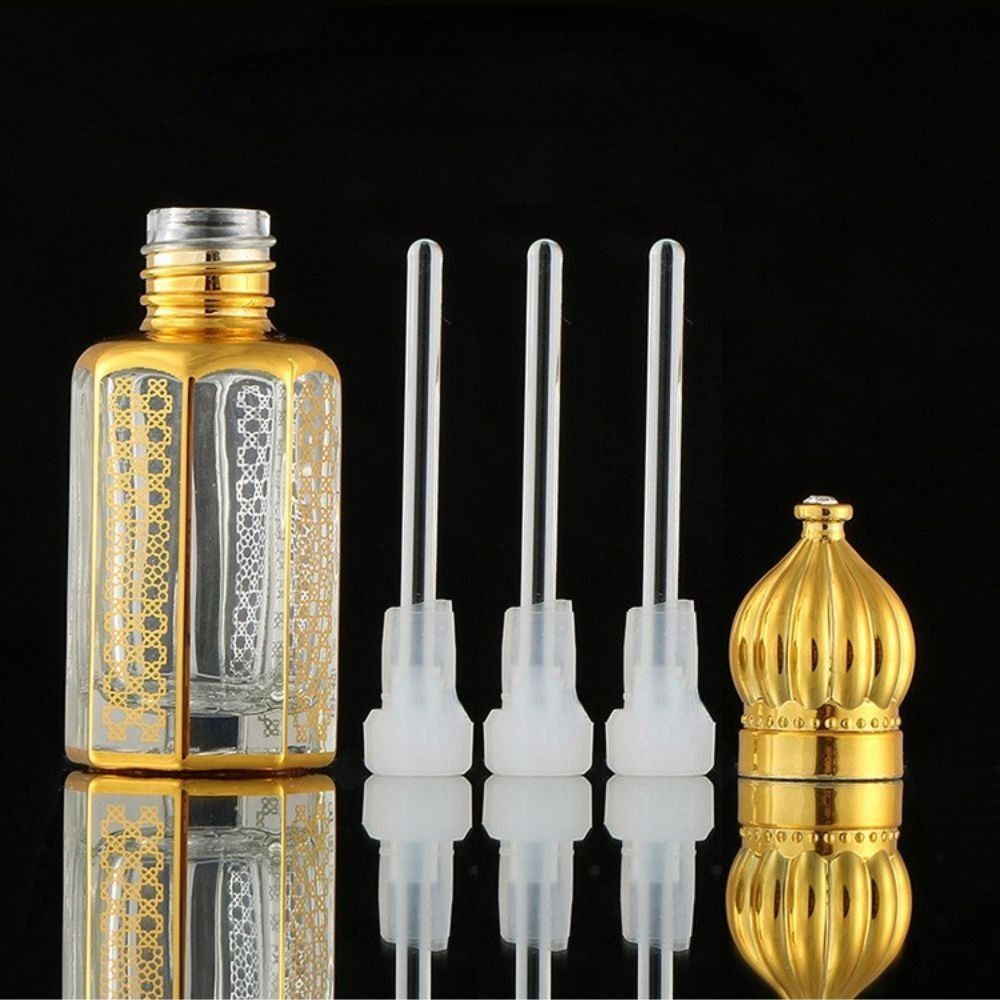 Empty Perfume Bottle Electroplating Essential Oil Bottle Sample Vial Mini Dropper Bottles  Travel