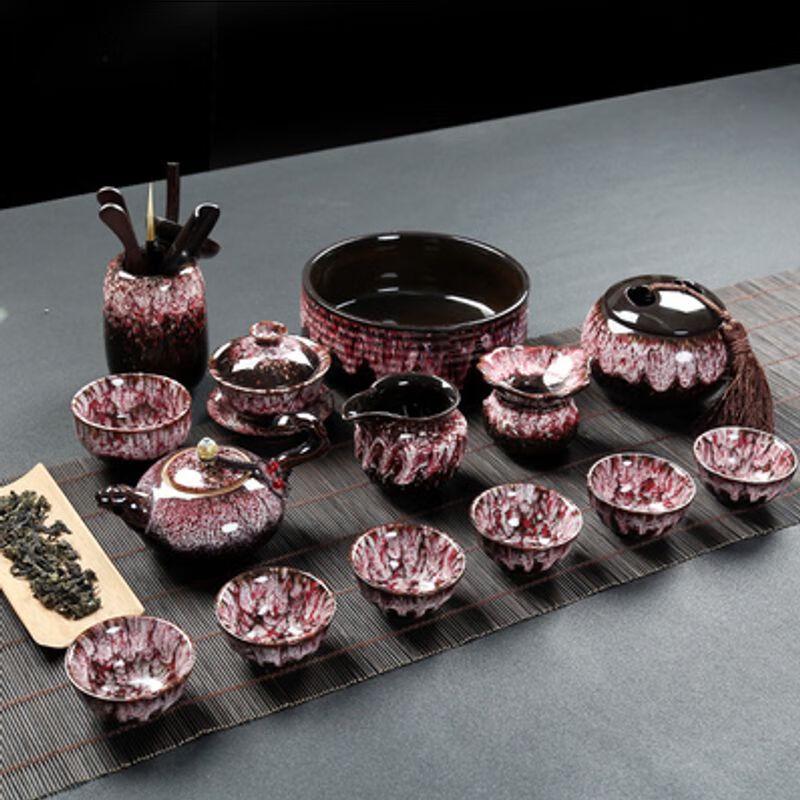 Kiln-Fired Jian Zhan Kung Fu Tea Set