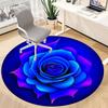 1pc Blue Rose Chair Carpet for Office, Non-slip, Soft and Durable Office Rug for  Decoration, Perfect for Office Yy260105044