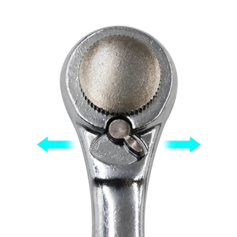 72 Teeth Mini 1/4 Inch Spanner Single-Ended Torque Ratchet Wrench Spanner Portable Repair Tools For Vehicle Bicycles