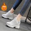 Fashion Autumn Sneakers For Women Platform Chunky Casual Shoes High Quality Genuine Leather Woman Female Walking Trainers 9CM Thick Sole