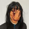 Japanese-style stitched mouth ghost latex mask