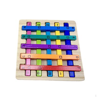 Wooden Raibow Puzzle Wood Box Develop Thinking Skills Builder Relaxing Challenging for
