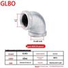 GLBO Galvanized Malleable Steel 90-Degree Elbow Fitting