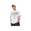 Li-Ning Fashion Series Letter Logo Print Crew Neck T-Shirt Unisex Tops White AHST553-2