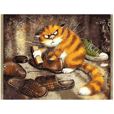 5D DIY Diamond schilderij afvegen schoenen kat Diamond Diamond borduurwerk volledige mozaïek Kits Cross Stitch Home Decor handgemaakte geschenken