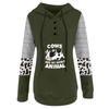 Women's Casual Fashion 2022 Cows Stripes Print Long Sleeve Pullover Hooded Top