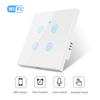 For 1 Gang Smart Wall Glass LED Touch Panel Light Switch WIFI Remote Controlled Max. 10A Smart Life Zigbee Network