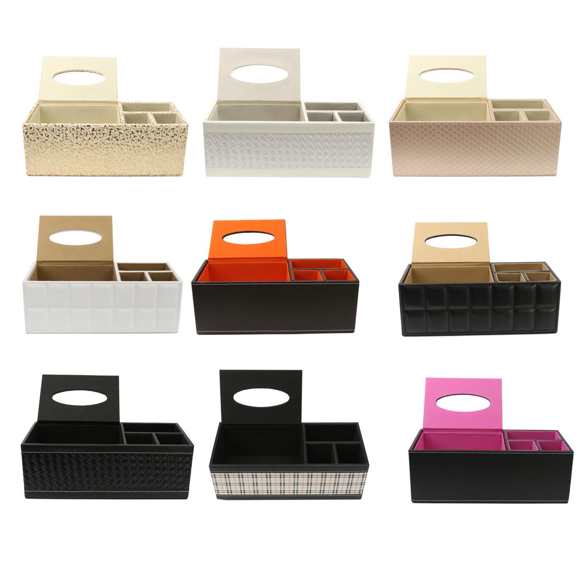 

Стильный кожаный деревянный прямоугольник Практичный тканевый ящик Держатель для хранения организован