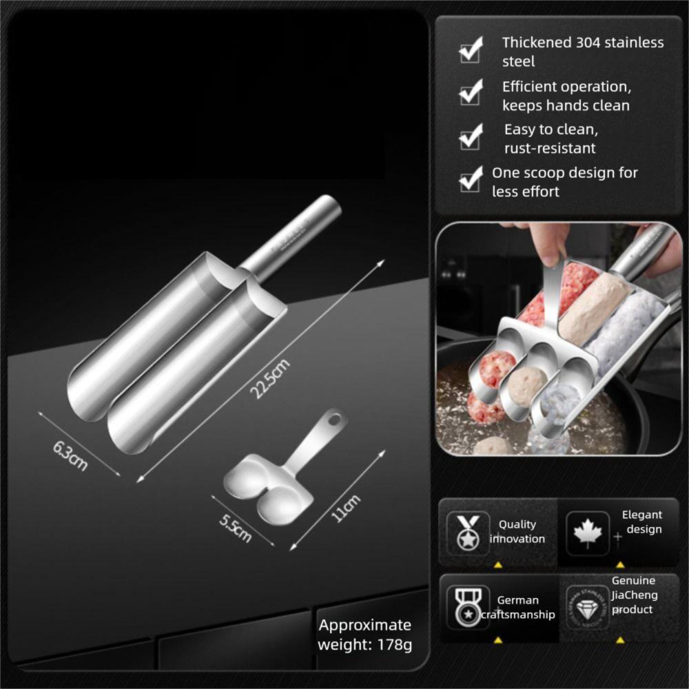 Non-Stick Meatball Maker Set Stainless Steel Meatball Mold Manual Meatball Spoon Home Cooking