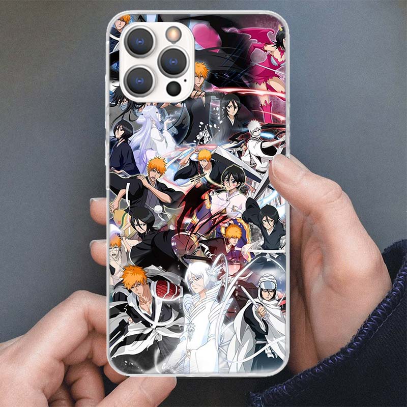 Ichigo Kenpachi Bleach Anime Phone Case For iPhone 17 16 15 14 13 12 11 Pro Max Mini Plus Air 7 SE 8 Soft Silicone Print Shell F