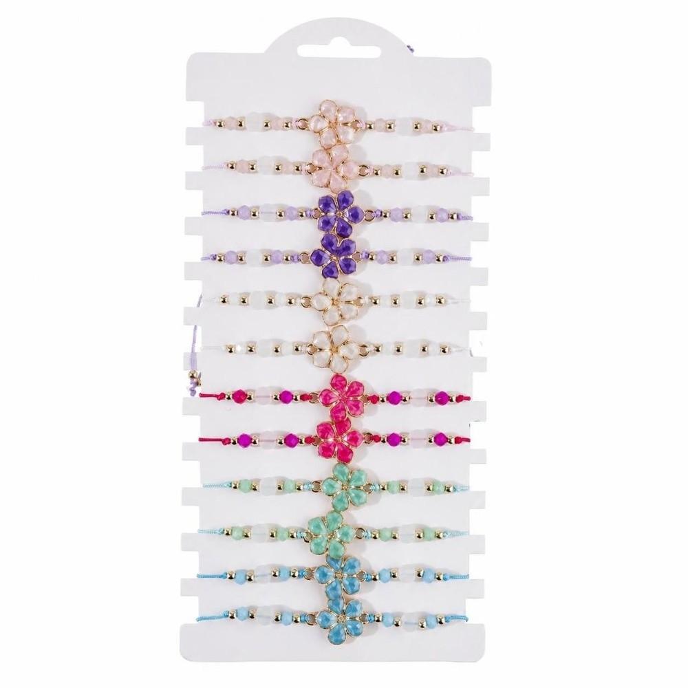12Pcs/Set Bohemian Style Handmade Beaded Bracelets Hand Chains Party Jewelry