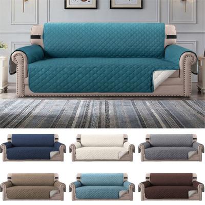 1/2/3/4 Seater Recliner Sofa Cover Water Repellent Sofa Cushion Solid Color Relax Lounger Slipcovers Couch Towel Armchair Covers