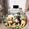 1pc Puppy Garden Chair Carpet for Office, Soft, Non-Slip Polyester Mat, Office, Entryway, Living Room, Bedroom,  Yy251207254