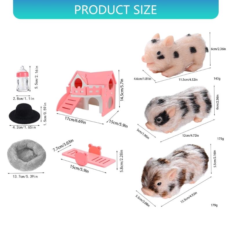 Interactive Animal Model Squeeze Pig Sensory Toy For Children Pretend Play Set