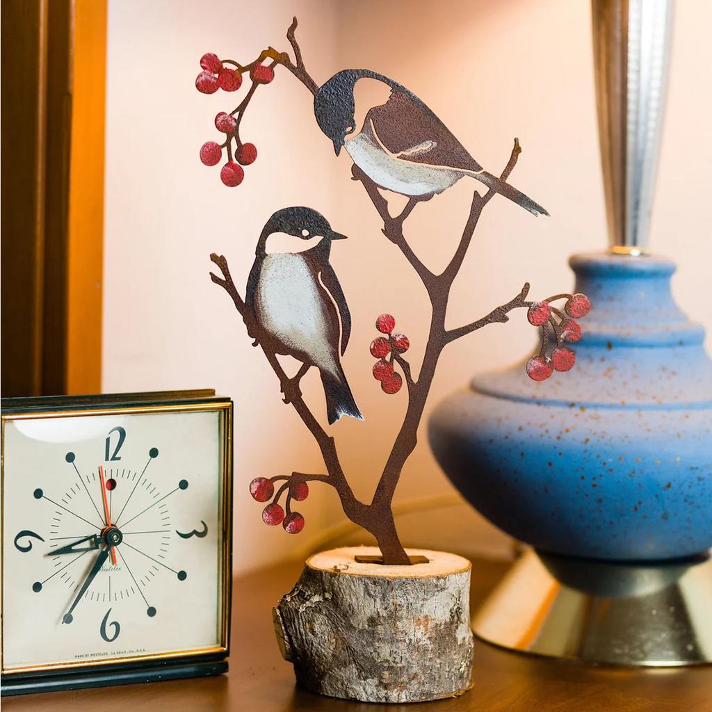 1Pc Iron Bird and Berry Painted Decoration, Can Be Hung Art | Decorative Fence | Decorative Railings | Art of Gardening | Gardeninn.