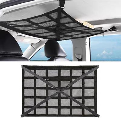 Car Roof Top Ceiling Cargo Net Pocket Mesh Organizer Bag Universal Stowing Tidying Anti Sagging Luggage For SUV Van Camping Cab