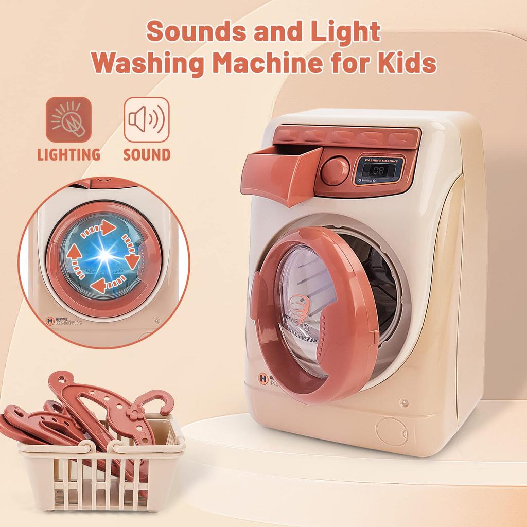 Kids Simulation Kitchen Appliances Sets Toy Mini Blender Coffee Maker Washing Machine Pretend Play Creative Electric Game Gift