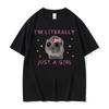 Funny Trendy Cute Sad Hamster Meme T Shirt Men Women Summer Fashion Vintage Tee Shirt Casual Oversized Breathable Top