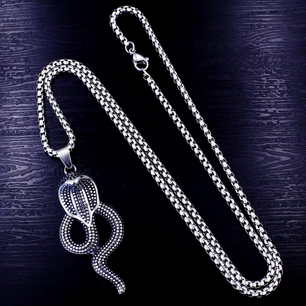 Cobra Shape Men's Pendant Trendy Brand Necklace