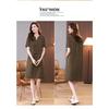 Women Summer Linen Cotton Dress V Neck Half Button Short Sleeve Midi Dress Loose Plus Size Elegant Mother Dress Casual Pocket Dresses