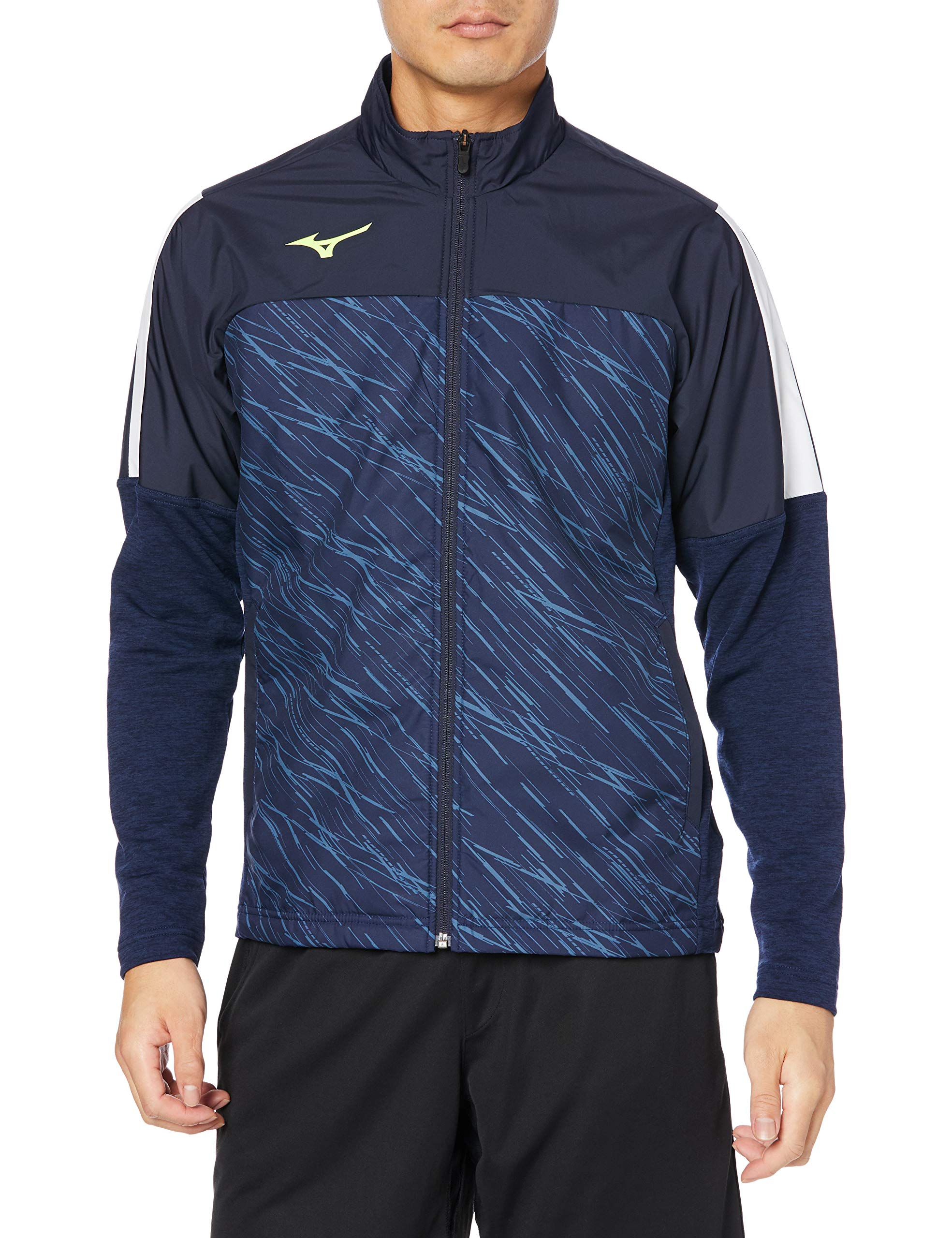

Soccer Wear Hybrid Fleece Shirt Cold Weather Stretch P2MC0520 Deep Navy Japan S to Japanese Size [Mizuno] (Equivalent S)
