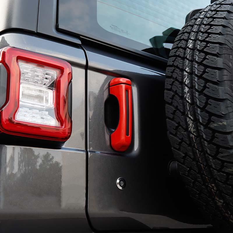 ABS obudowa klamki samochodowej naklejka zewnętrzna dekoracja miski pokrywa dla Jeep Wrangler JL 2018 Up wersja 4-drzwiowa akcesoria zewnętrzne