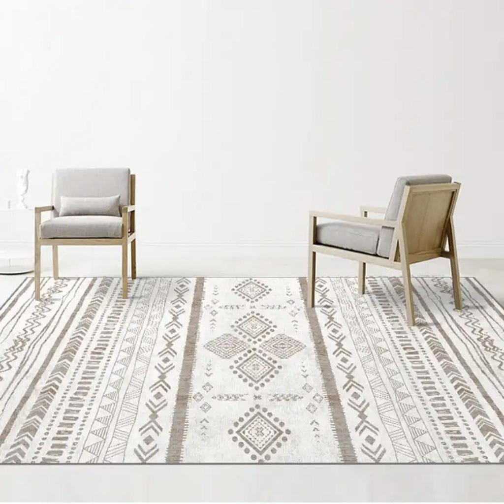 Luxuriöser Imitat-Kaschmir Teppich mit Rutschstopp für Wohnzimmer, Schlafzimmer oder Kaffeetisch