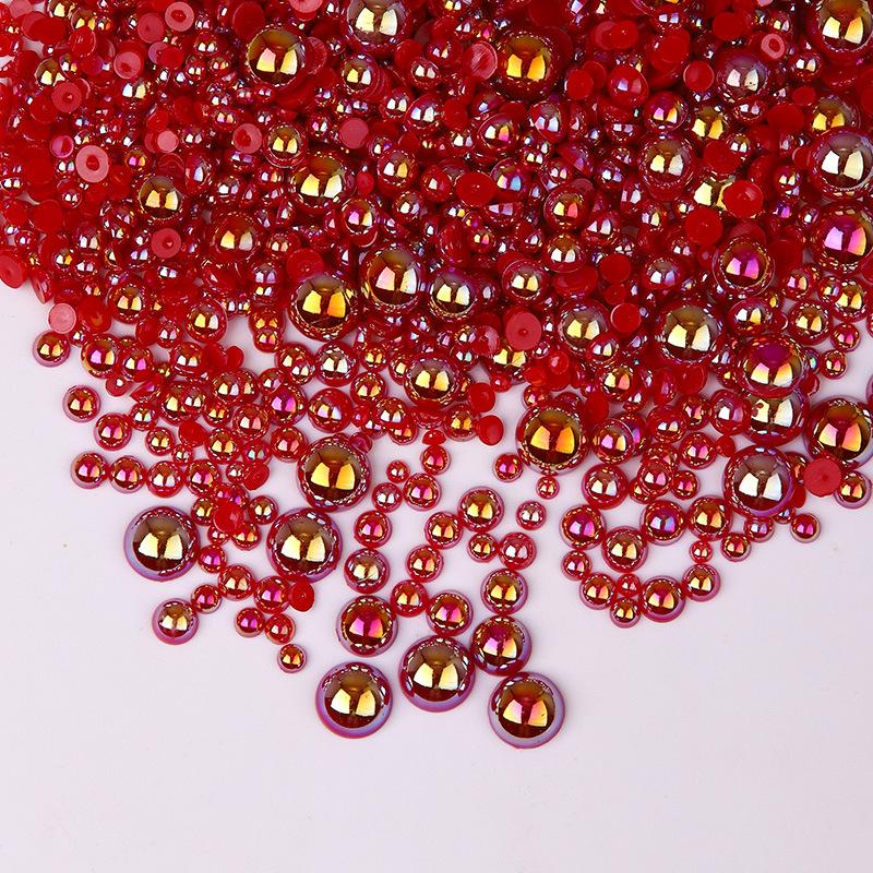 3-10Mm Perle Semi-Rotunde Mixte 5400 Buc Pungă Abs Evidențiere Perlă Plată Bricolaj Accesorii Îmbrăcăminte