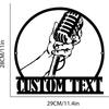Retro Music Studio Metal Wall Decor, Personalized Microphone Name Plate, Musician Gift, Singer Present, Recording Studio Art