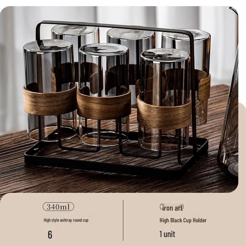 New Chinese Style High-Temp Glass Tea & Water Cup Set