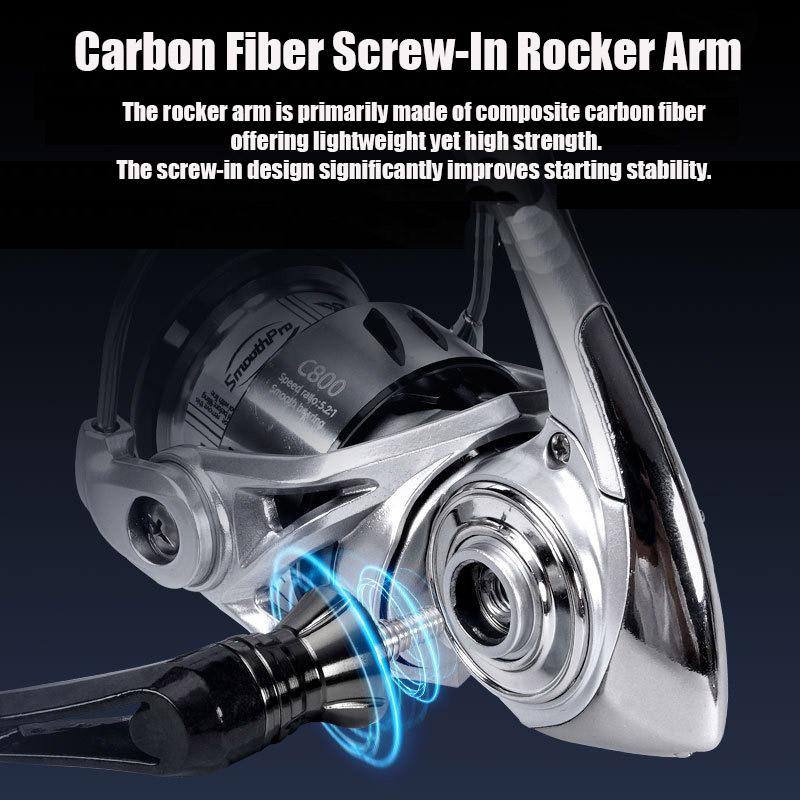 Mavllos  SC Spinning Fishing Reel Max Drag 8kg  bearing number 5+1 Bearings Ratio 5.2:1freshwater and seawater Fishing Reel