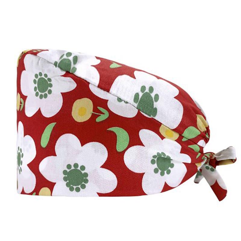 

99Styles Регулируемая эластичная шапочка медсестры с защитой от масла и пыли, хлопковая хирургическая шапочка с начесом