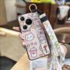 Protective Kickstand Phone Case For Huawei P70 Pro/Pura 70 Pro+ Wrist Strap Shockproof Dirt-resistant Cartoon Cute Ring
