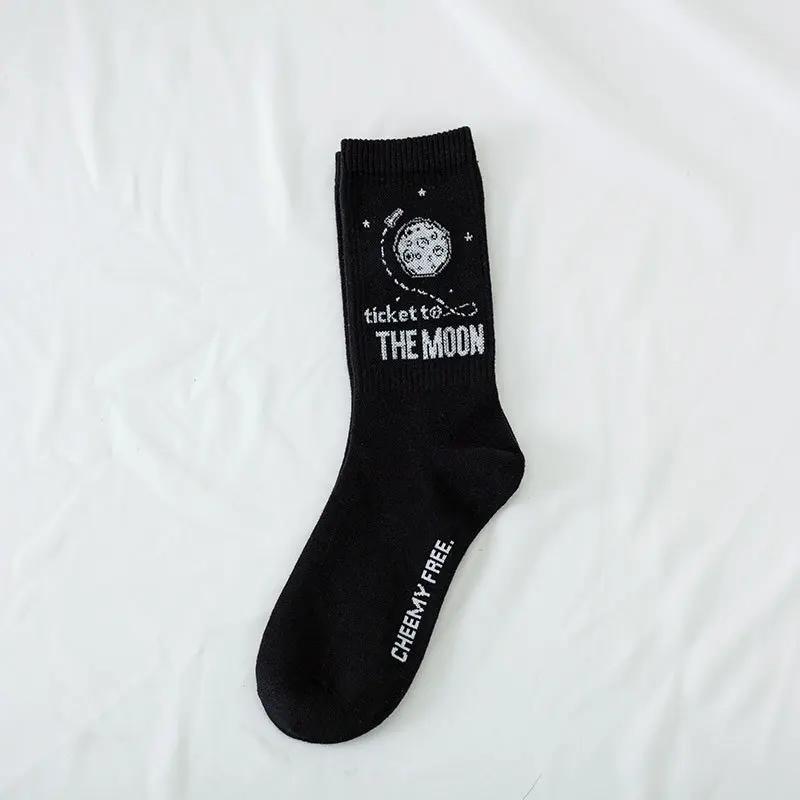 Long Tube Male Japanese College Style Harajuku Korean Sports Female Couple Mens Socks High Top Female Trendy Cotton Socks