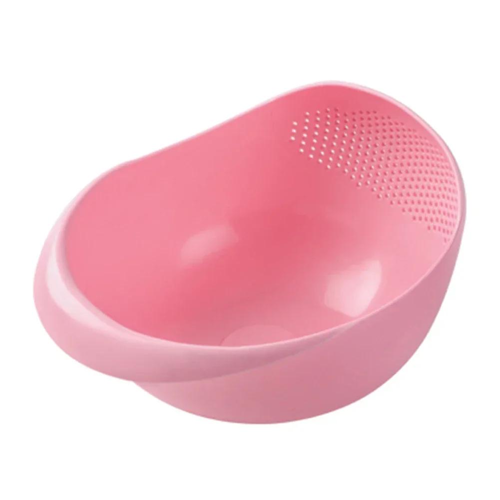 Rice Sieve Plastic Colander Kitchen Drain Basket with Handles Rice Bowl Strainer Strainer Basket Sink Drain Kitchen Tools