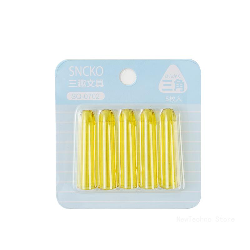 5PCS/set Pen Cover Clear Plastic Pencil Cap Transparent Pencil Top Pencil Protective Cap Extender