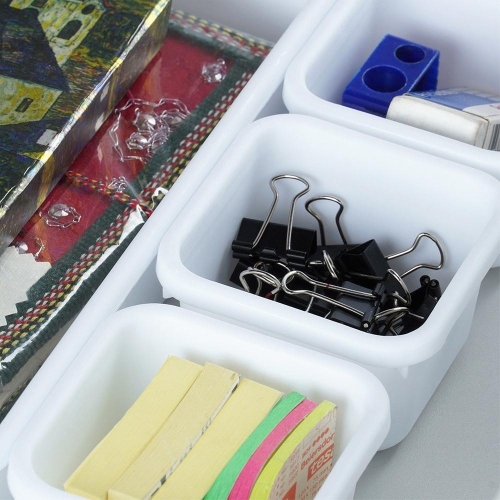 8x Modular Organizer Boxes Containers Storage Drawer Insert