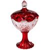 Candy Jar,Decorative Candy Dish Glass Crystal Candy Bowl with Lid Glass Nut Cookie Fruit Bowl Plate Jewelry Box Gift