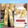 Elegant Christmas Decor Warm Light Bow Hanging Ornament For Festive Tree Display