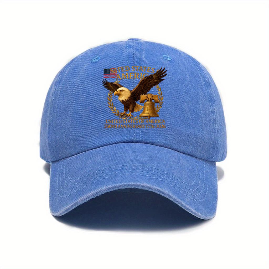 Hot-selling American Anniversary Fashion Denim Baseball Cap Female Retro Printed Soft Top Cap Male