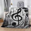 Music Notes Harmony Flannel Blanket-Soft and Suitable for Sofas,Beds,Offices,Travel,All Seasons,Great Gift for Holidays and Birthdays.