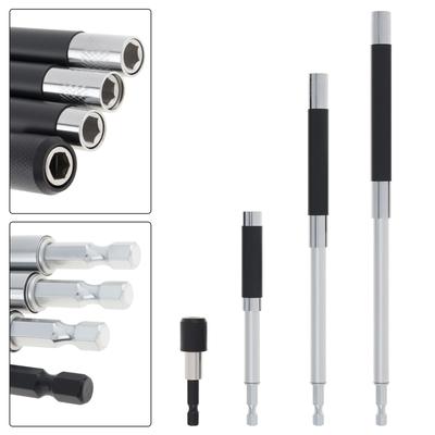 2 Stück/4 Stück 60mm-140mm Skalierbarer Magnetischer Schraubendreher-Führungsbohrer für Muttern Bohrer und Handbohrer, 1/4 Zoll Sechskant-Schaft-Verlängerungsadapter