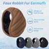 Earmuffs Faux Rabbit Fur Soft Warm Winter Ear Muffs Foldable Earflap Design Thick Lining Windproof Cold Weather Protection Earmuffs